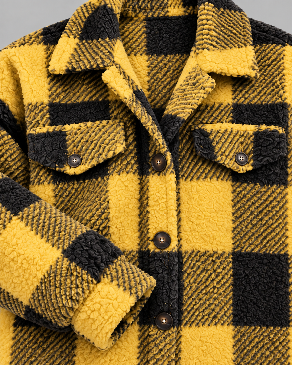 ERMI™ - Casual Plaid Button Down Long Sleeve Jacket