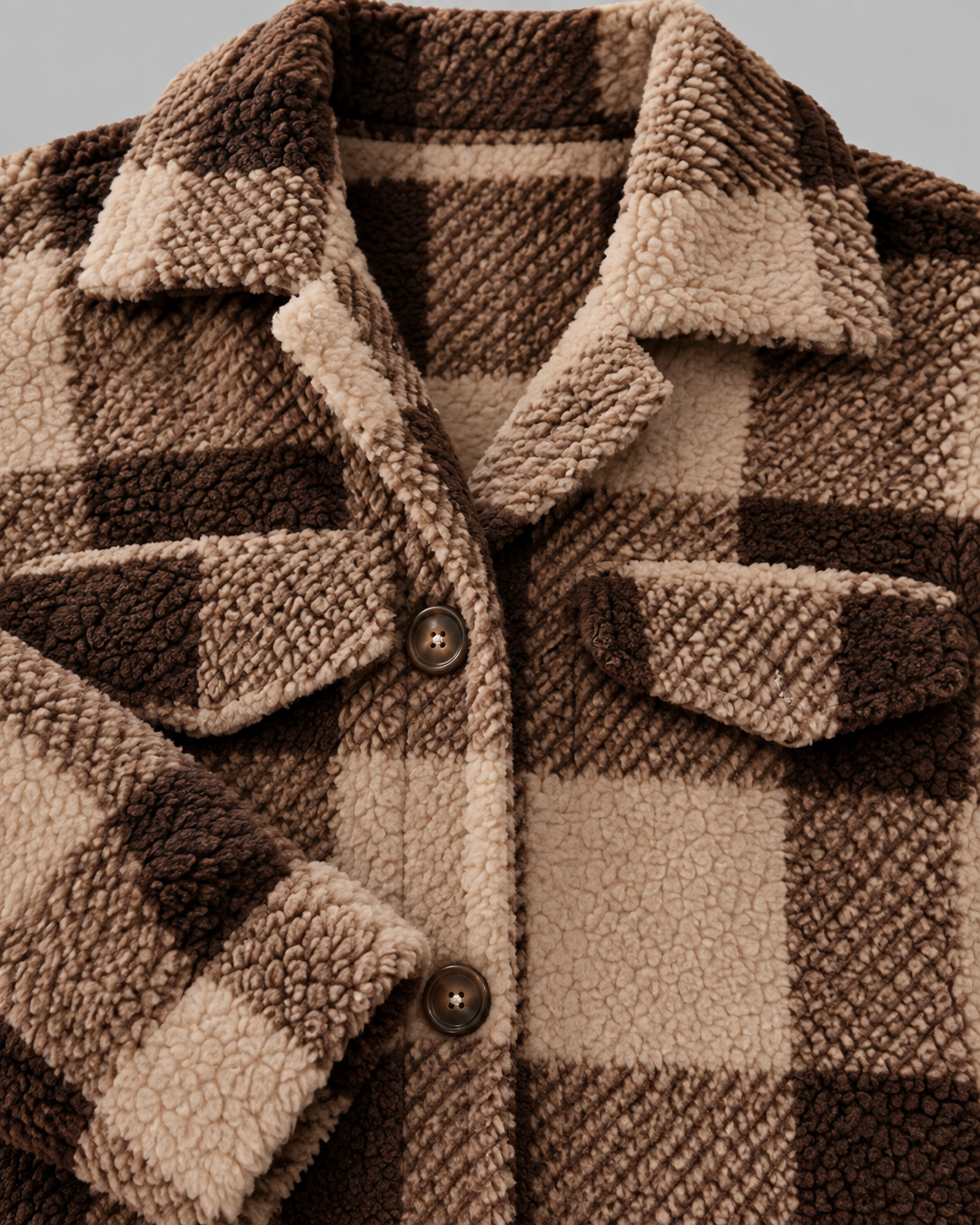 ERMI™ - Casual Plaid Button Down Long Sleeve Jacket
