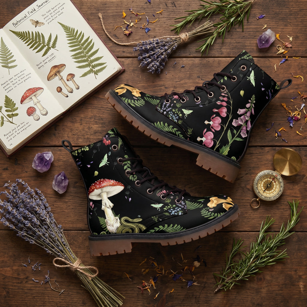 Digitalis Leather Boots