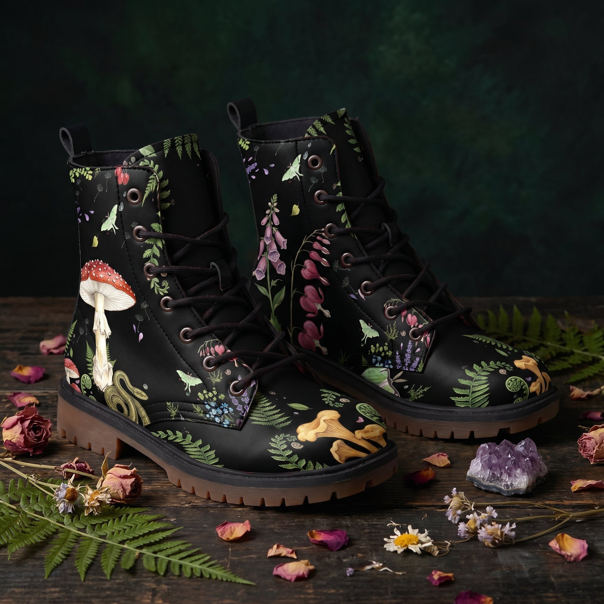Digitalis Leather Boots
