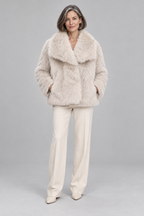 WEENA™ - Classy Long Sleeve Collared Fuzzy Coat