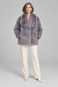 WEENA™ - Classy Long Sleeve Collared Fuzzy Coat