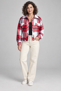 WALA™ - Casual Plaid Button Front Long Sleeve Jacket