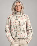 Alisha™ | Christmas Tree Art Print Turtleneck Sweater