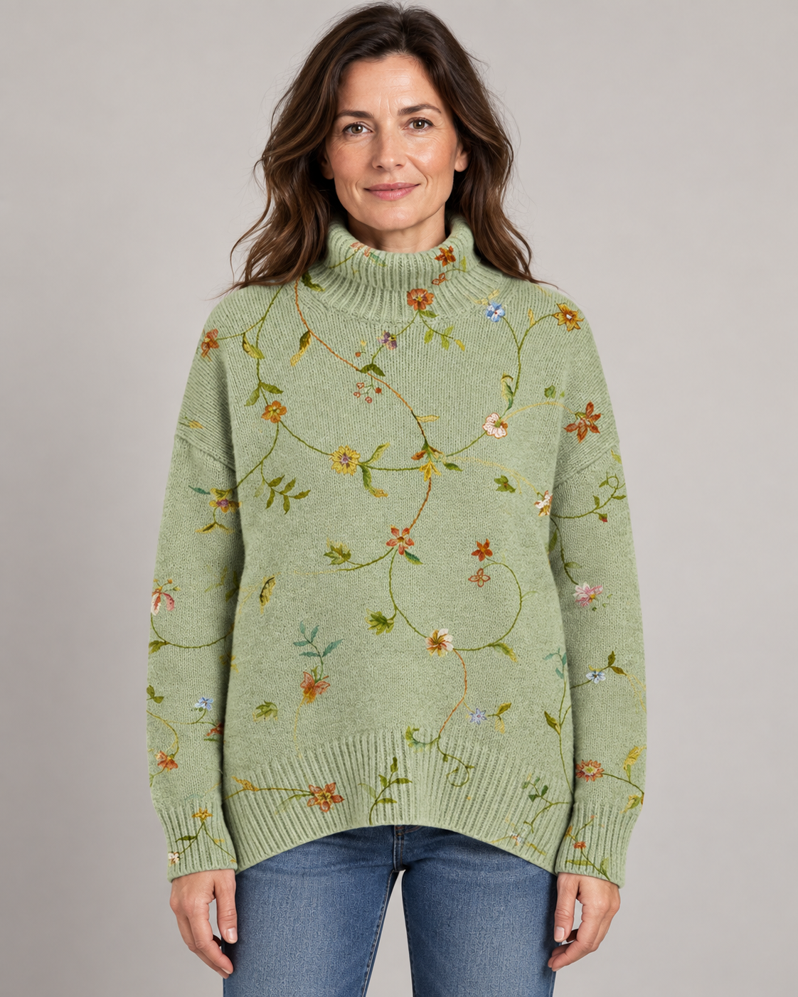 Natalia™ | Vintage Crochet Turtleneck