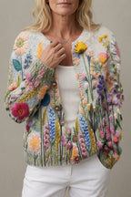 Hazel | Charming Floral Knit Cardigan