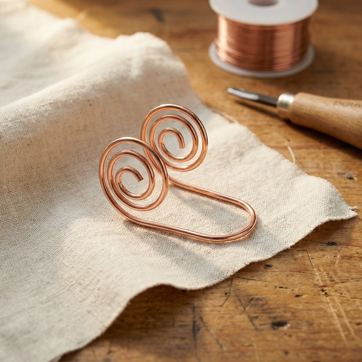 Camille | Copper Wire Hand Spiral Cuff