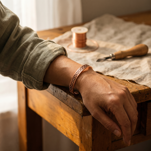 Zelda | Infinity-Pattern Magnetic Copper Cuff Bracelet