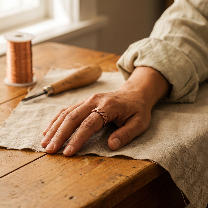 Beatrice | Twisted Copper Band Ring
