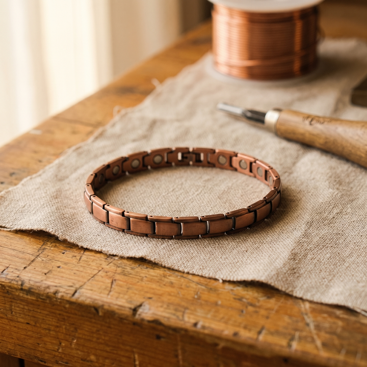 Rosa | Hand-Formed Copper Link Anklet