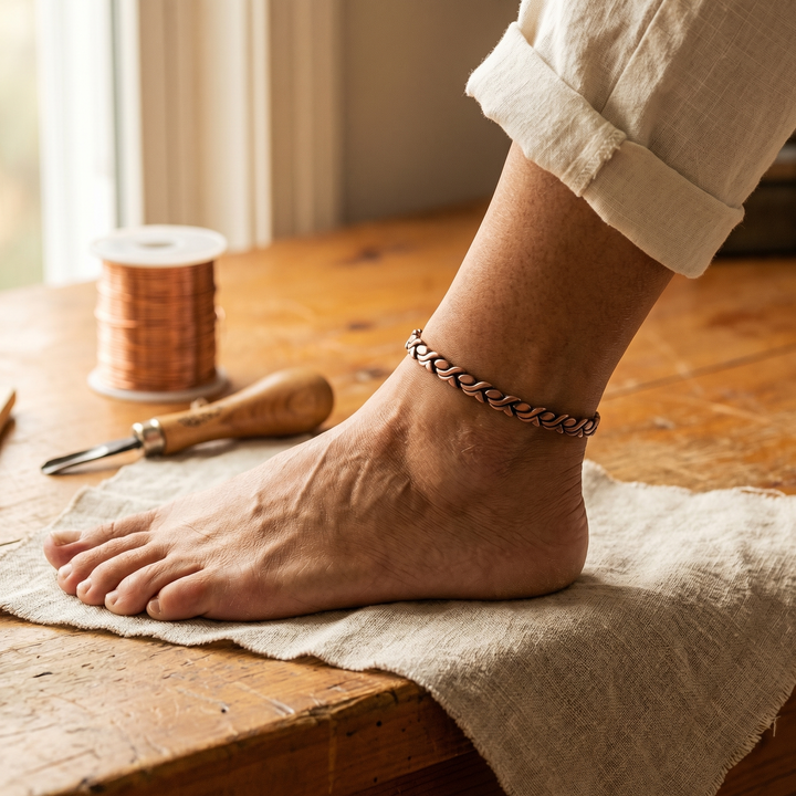 Julia | Magnetic Copper Link Anklet