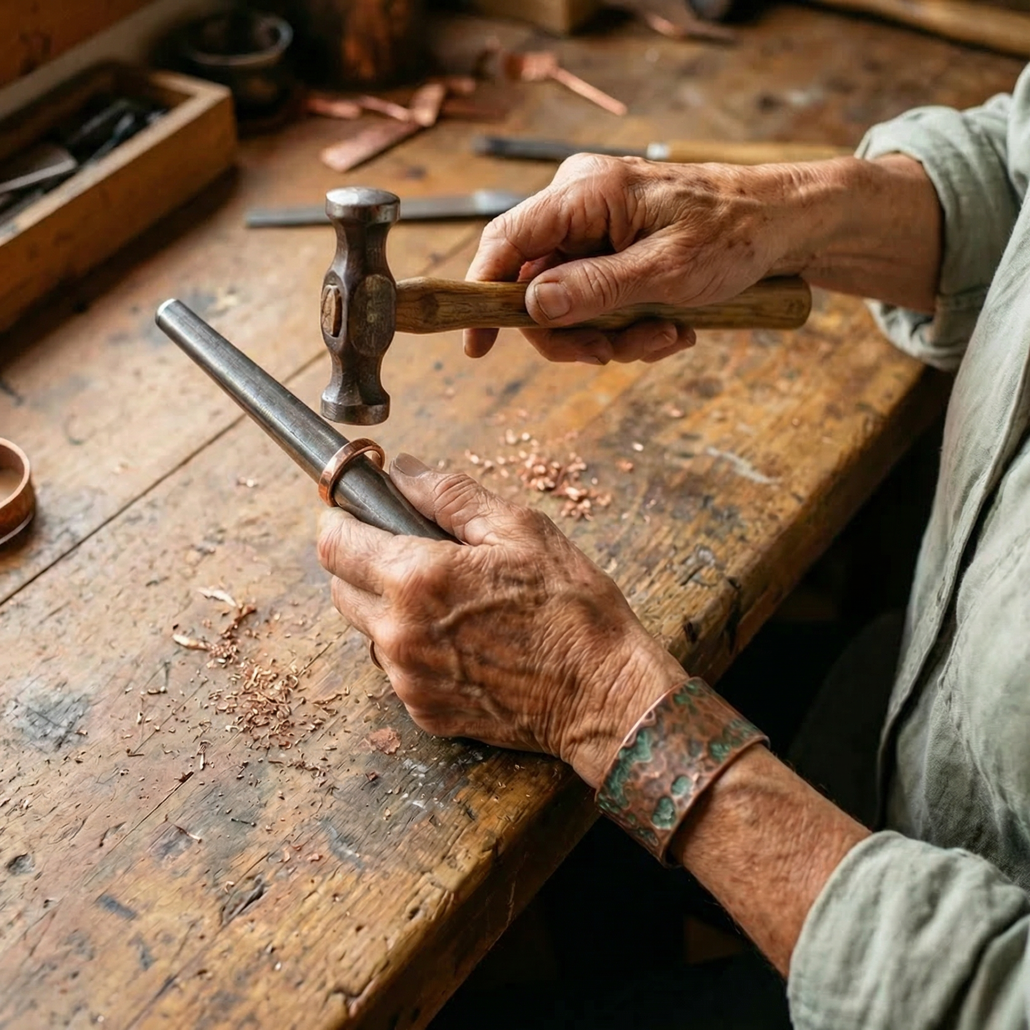 Iris | Twisted Ridge Copper Ring