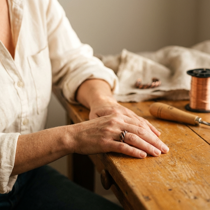 Iris | Twisted Ridge Copper Ring