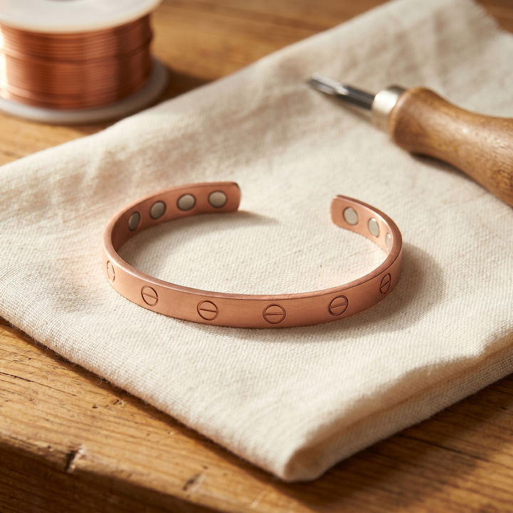 Gemma | Screw-Motif Copper Cuff Bracelet