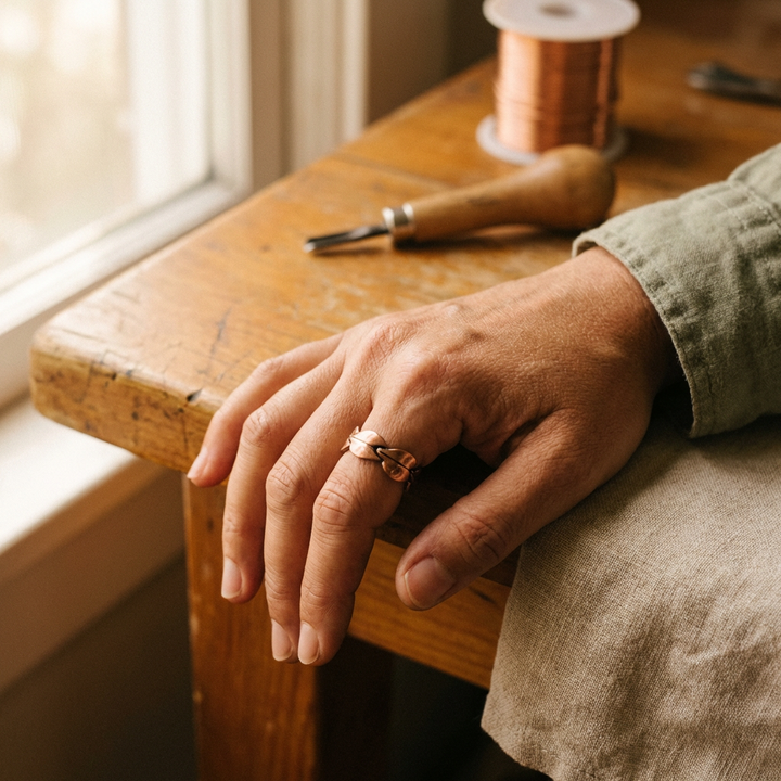 Yolanda | Twisted Double-Strand Copper Ring