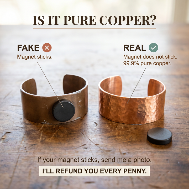 Trinity | Tri-Tone Grooved Copper Cuff Bracelet