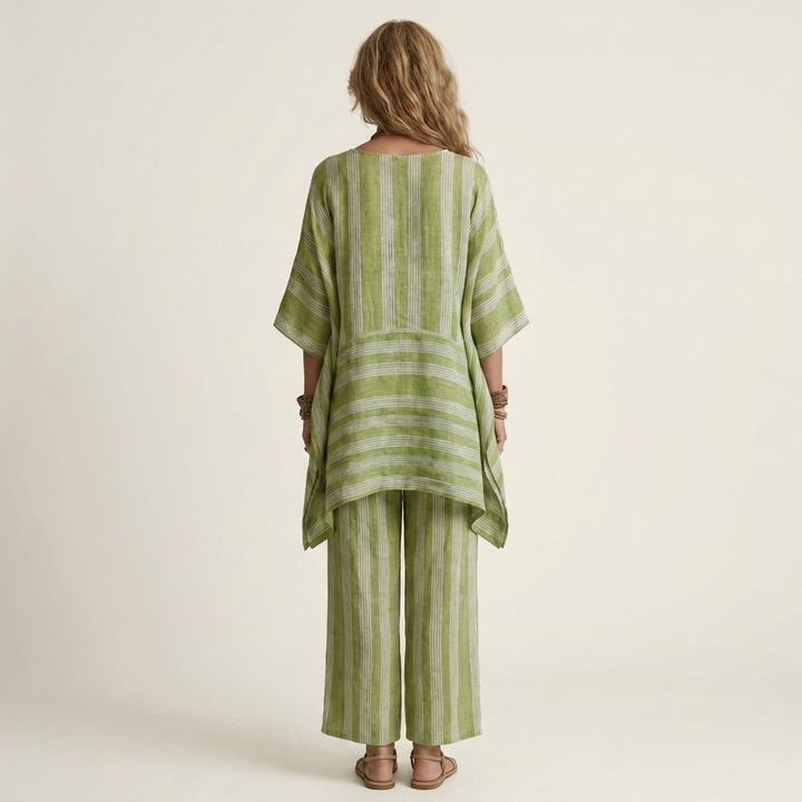 Kiara | Two-Piece Striped Linen Set