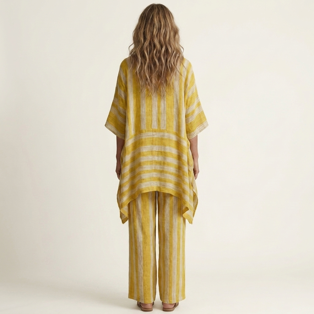 Kiara | Two-Piece Striped Linen Set