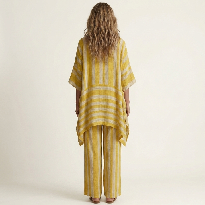 Kiara | Two-Piece Striped Linen Set