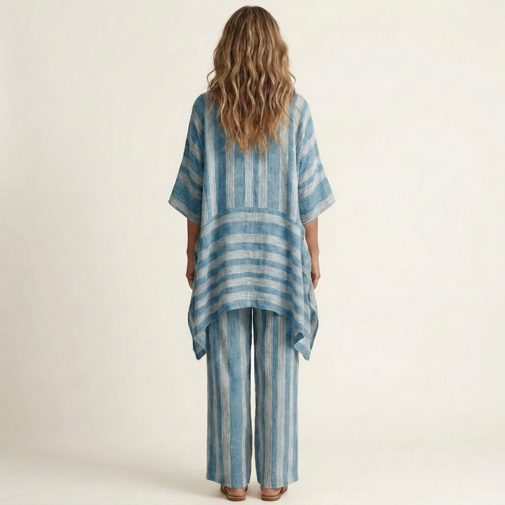 Kiara | Two-Piece Striped Linen Set