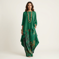 Cariola | Silk Two-Piece Set with Asymmetric Tunic