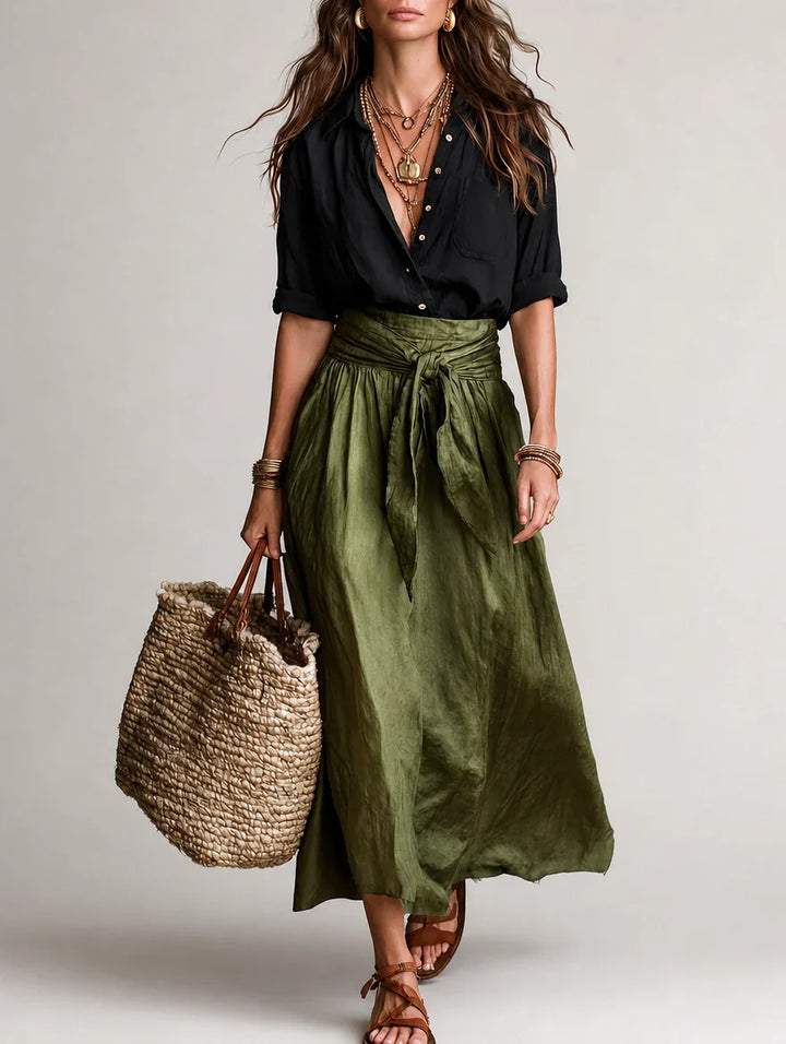 Graziella | Elegant and Flowing One-Shoulder Maxi Dress