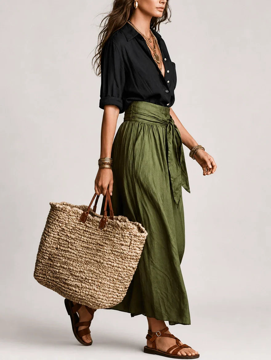 Graziella | Elegant and Flowing One-Shoulder Maxi Dress