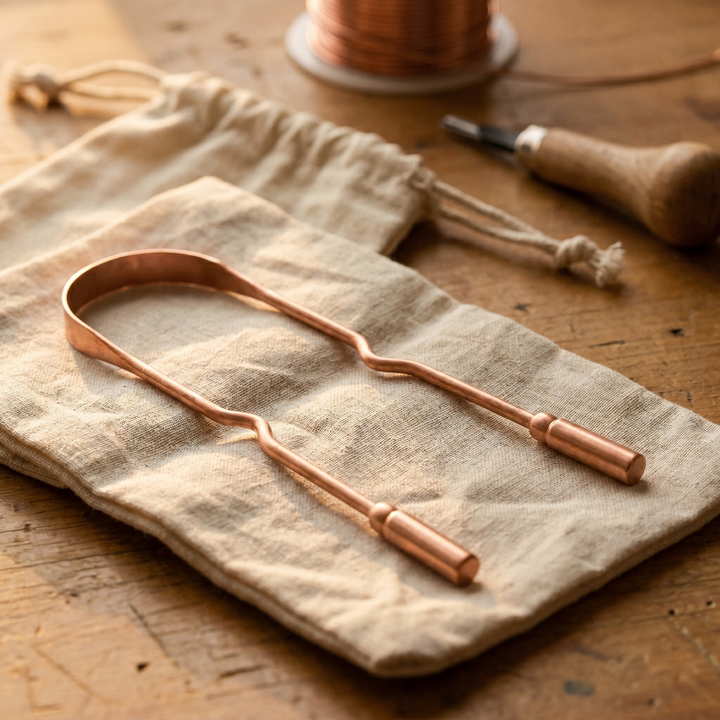 Xanthe | Pure Copper Tongue Scraper