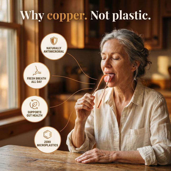 Xanthe | Pure Copper Tongue Scraper