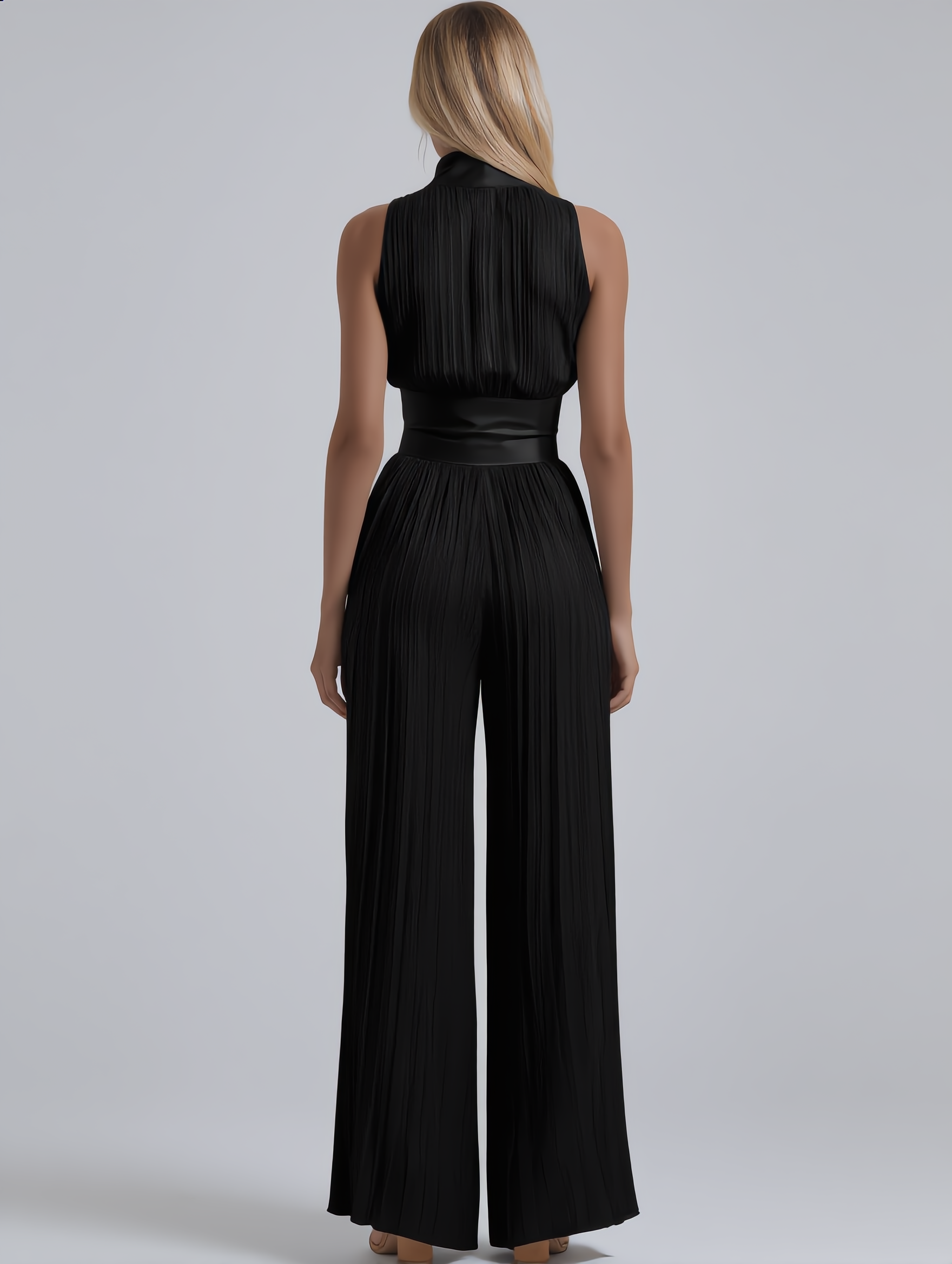 Amelia | V-Neck Chiffon Jumpsuit