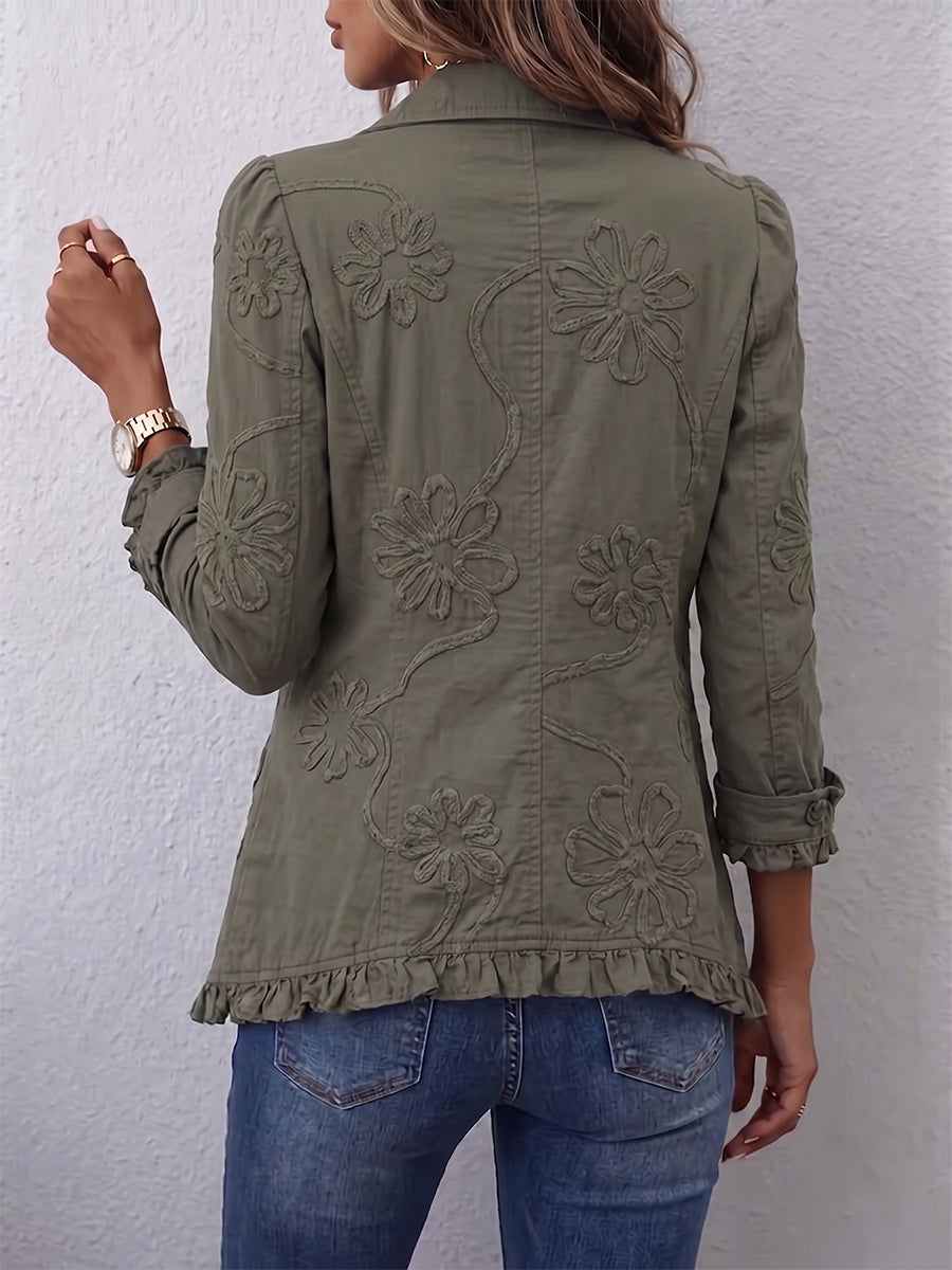 ASCENSIÓN | EMBROIDERED RUFFLE JACKET