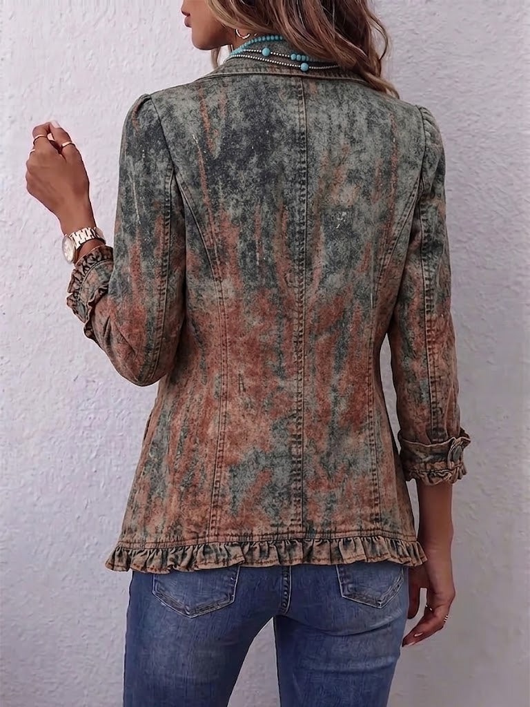 Flavie | Textured Ombré Ruffle Jacket