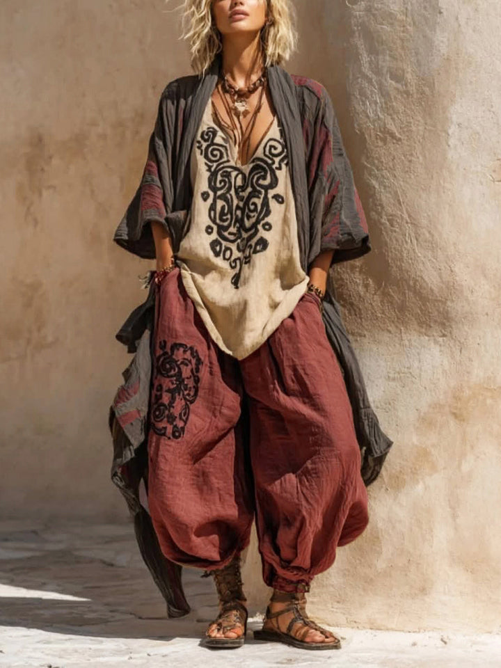 Ornella | Bohemian Artistic Set in Linen