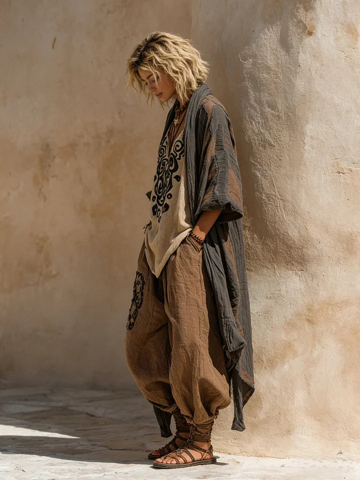 Ornella | Bohemian Artistic Set in Linen