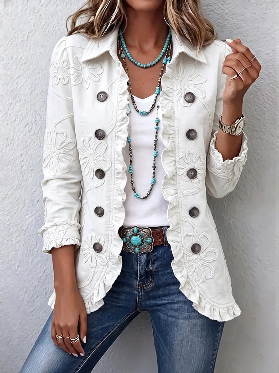 ASCENSIÓN | EMBROIDERED RUFFLE JACKET