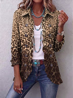 Ombeline | Leopard Print Ruffle Jacket