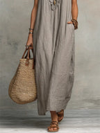 Chiara | Abito Maxi Bohémien con Scollo a V