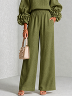 Rosalie Floral Cuff Two-Piece Set in Olive Green, view 4