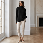 ROSAMINE Cosy Turtleneck Jumper - black - lifestyle view 1