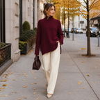 ROSAMINE Cosy Turtleneck Jumper - wine-red - lifestyle view 3