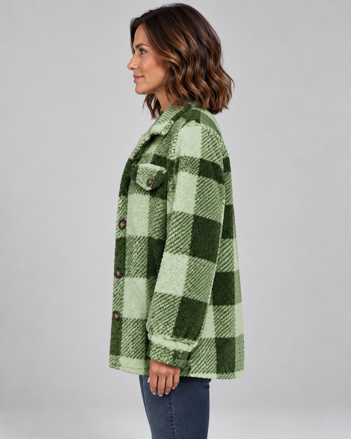 ERMI™ - Casual Plaid Button Down Long Sleeve Jacket