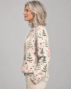 Alisha™ | Christmas Tree Art Print Turtleneck Sweater