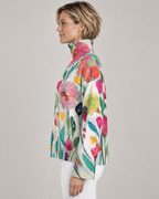 Melani™ | Vintage Floral Abstract Art Turtleneck Sweater