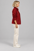 RHODA™ - Vintage Zip Up Button Military Jacket