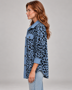 SISI™ - Casual Leopard Print Button Front Jacket