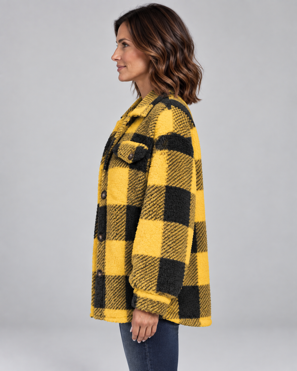 ERMI™ - Casual Plaid Button Down Long Sleeve Jacket