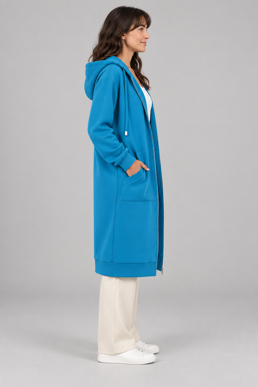 TIOMARA™ - Casual Zip Up Oversized Long Jacket