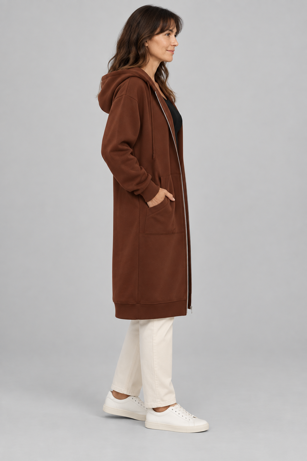 TIOMARA™ - Casual Zip Up Oversized Long Jacket