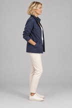 RHODA™ - Vintage Zip Up Button Military Jacket