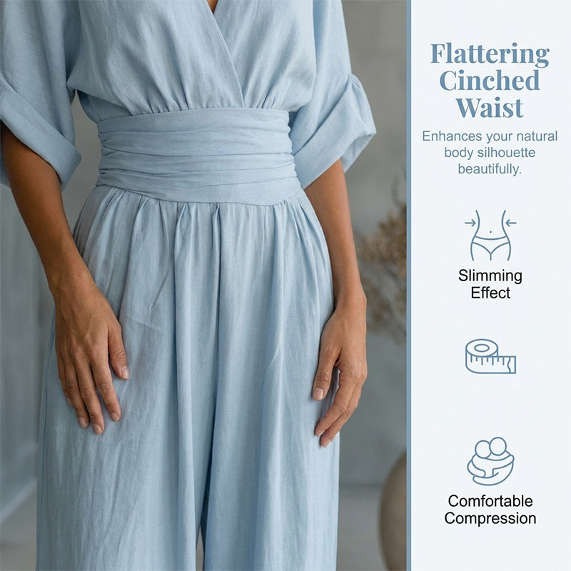 Maevra | V-Neck Wide-Leg Jumpsuit